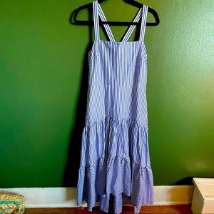 Banana Republic Blue/White Stripe Maxi Dress NWOT
